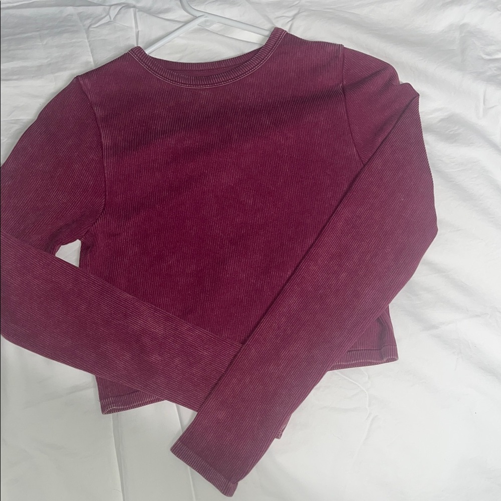 Women's Burgundy Crop Top